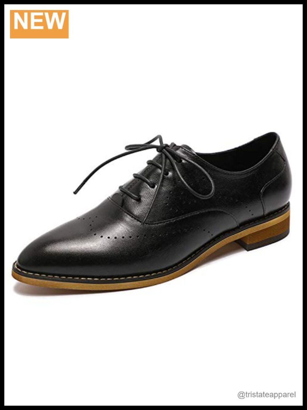Sheepskin Leather Pointed Toe Oxfords Lace Up Work Dress Shoes